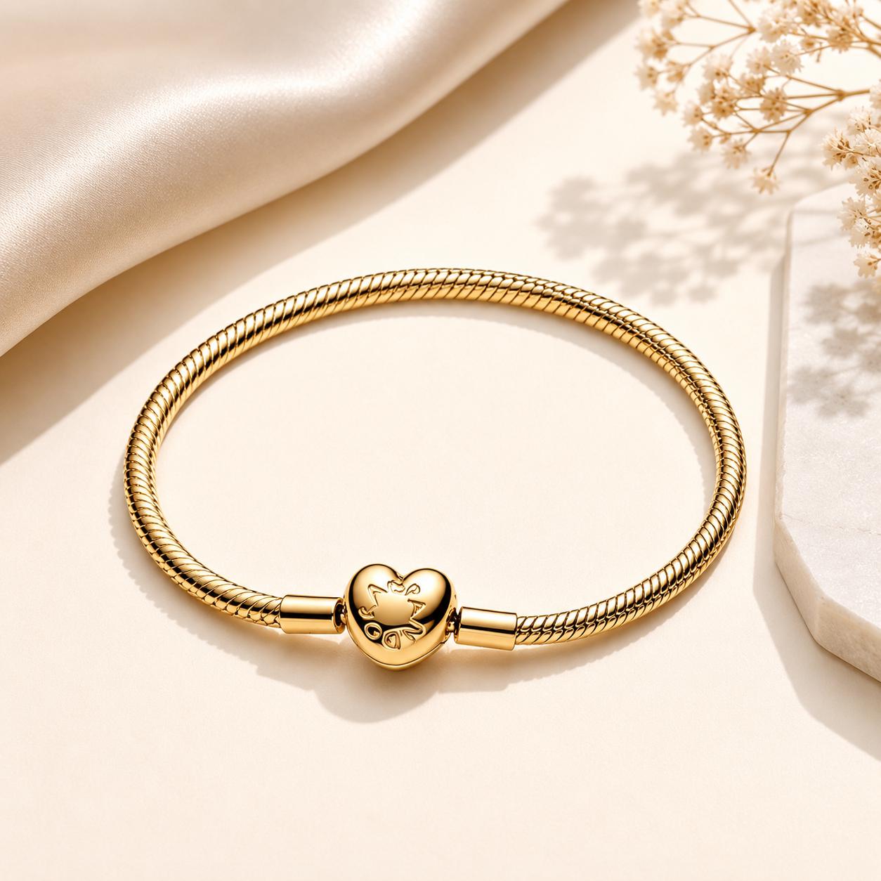 Gold pandora bracelet - Etsy 日本