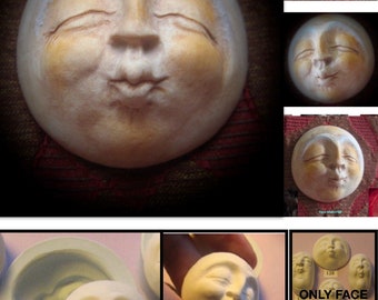 Silicone Molds of Whistling Singing Puckered Pooched Lip Doll Face Cab - Moon, Male, Female, Character (NOTE "cast" size)