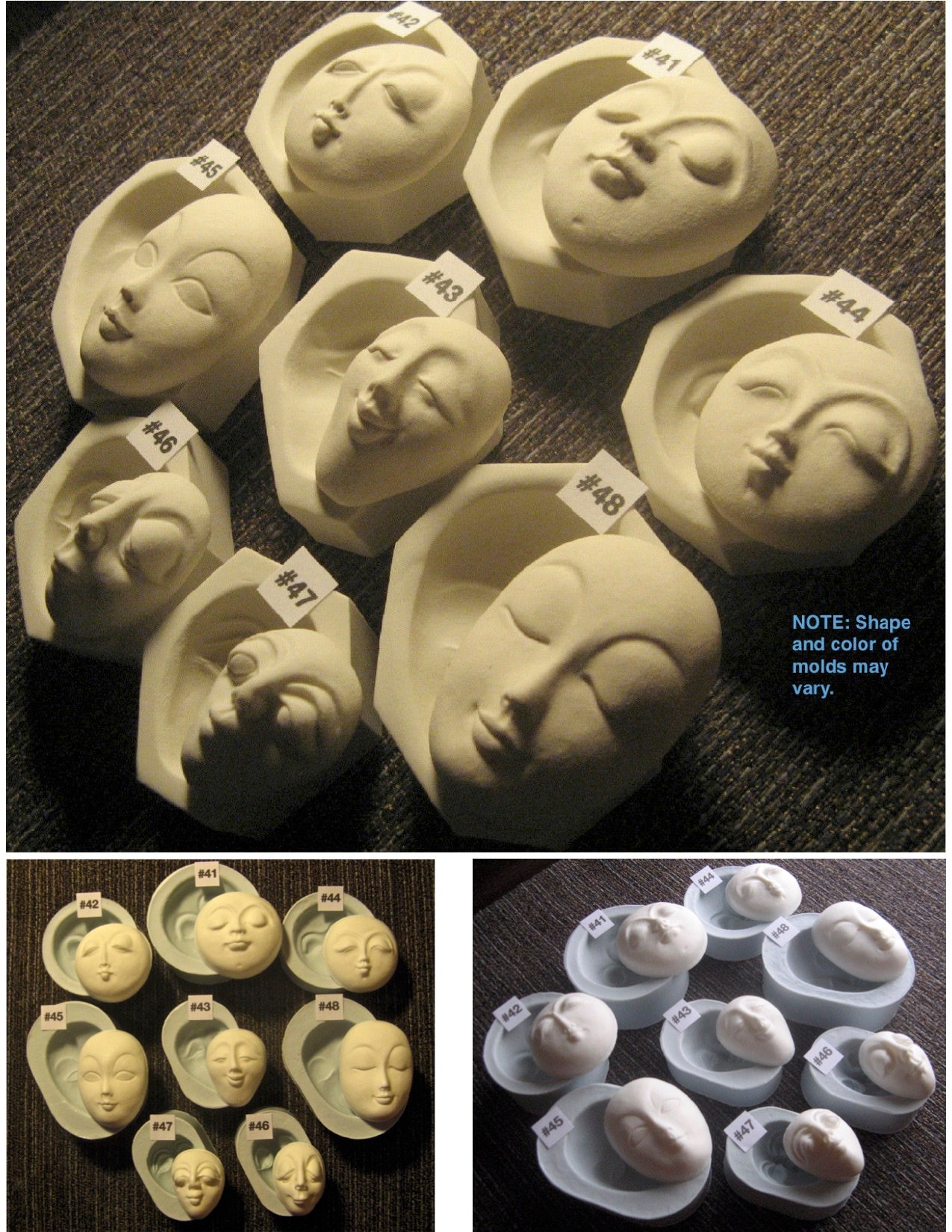 YOUR CHOICE - Flexible Food Grade Silicone Push Press Molds of Round …