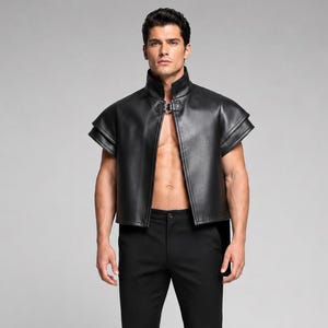 Leather Poncho - Etsy