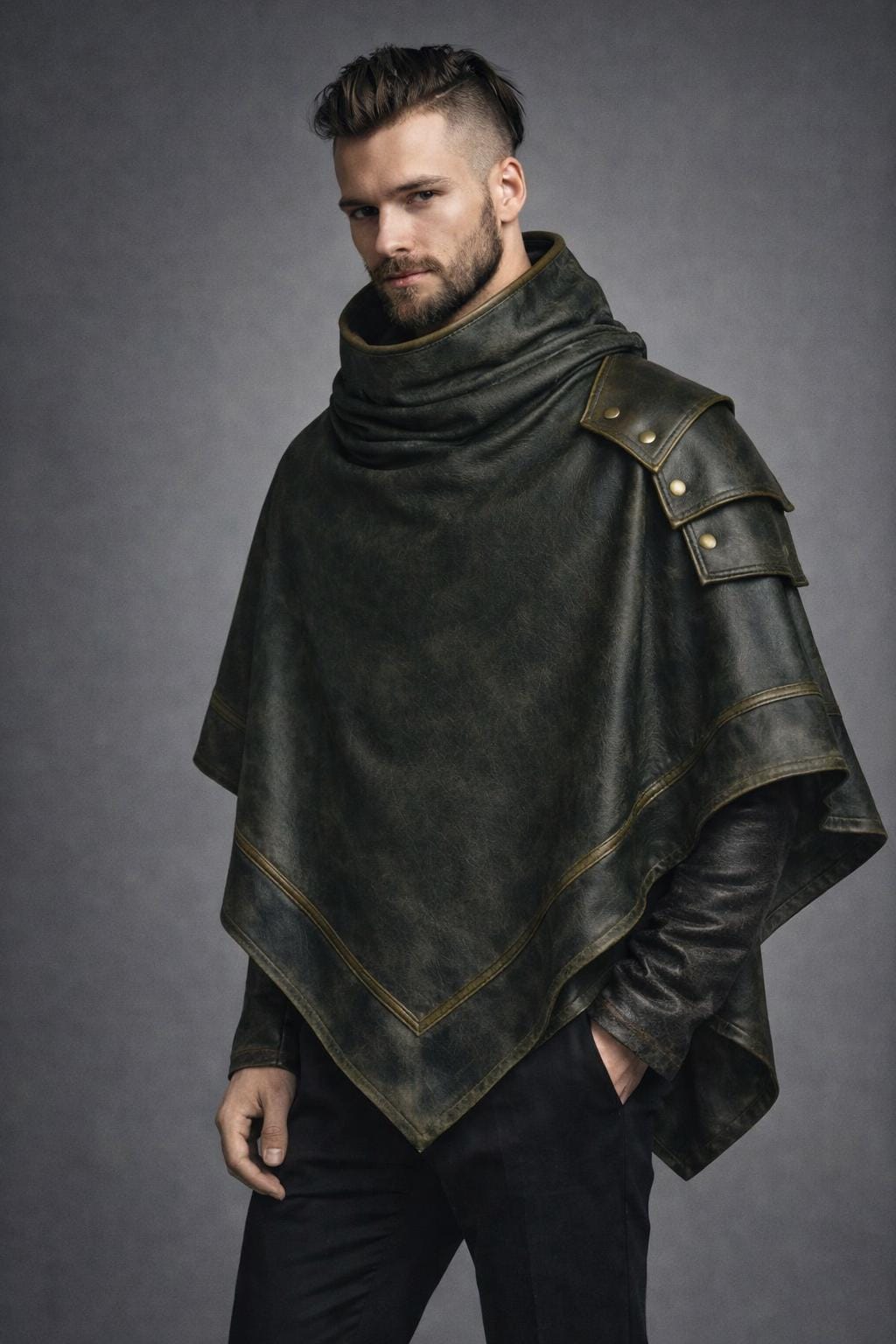 Leather poncho - Etsy 日本