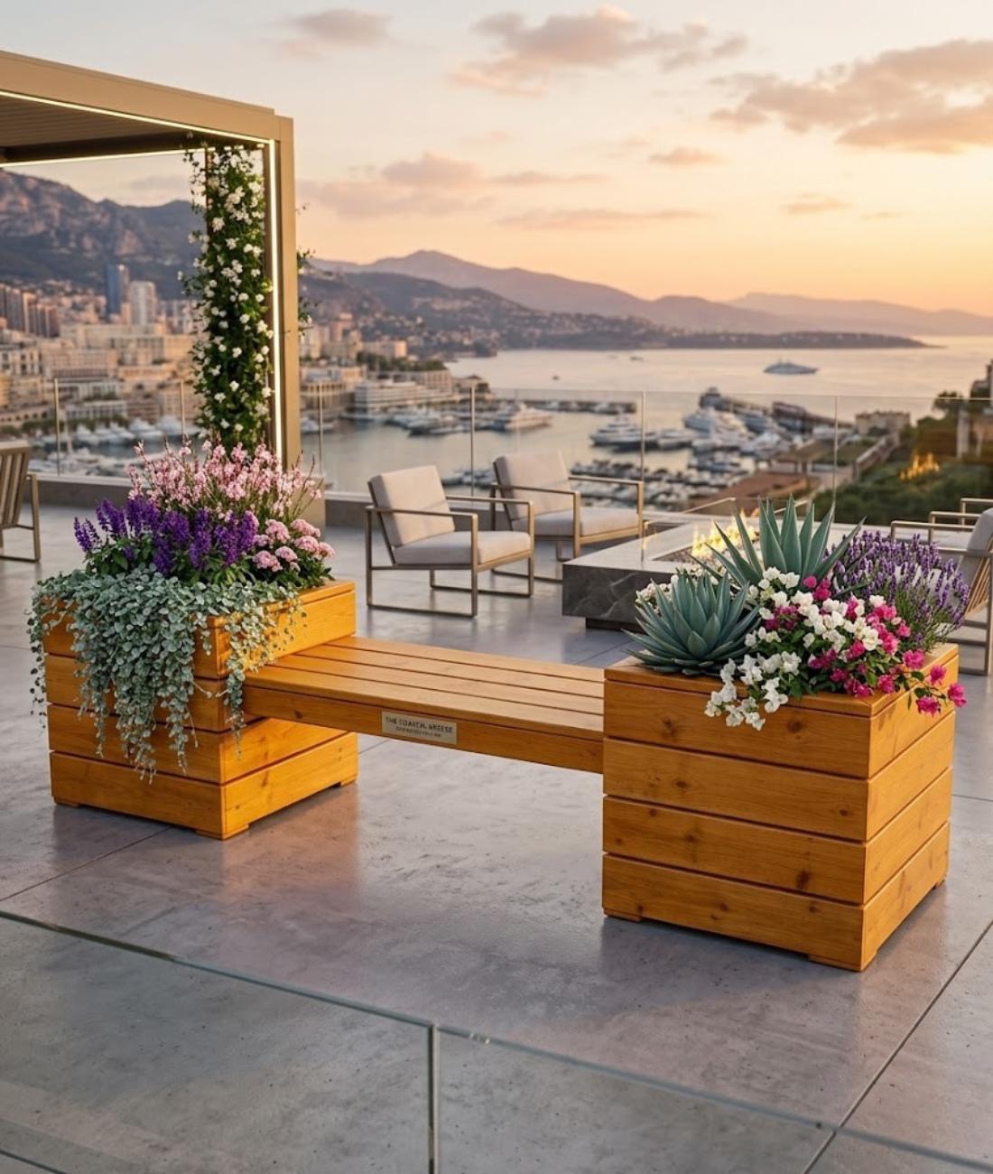 Outdoor Bench With Planter Plans | DIY Garden Bench With Integrated ...