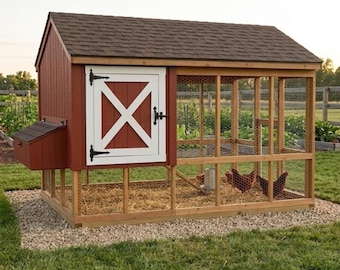 Plany dużego kurnika 8x10 | Duży kurnik ogrodowy (do pobrania w formacie PDF)