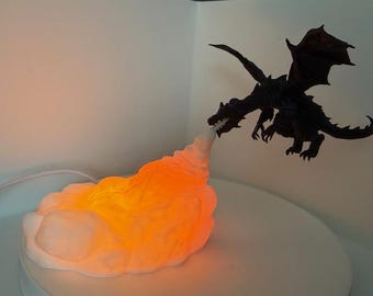 Vuurspuwende drakenlamp