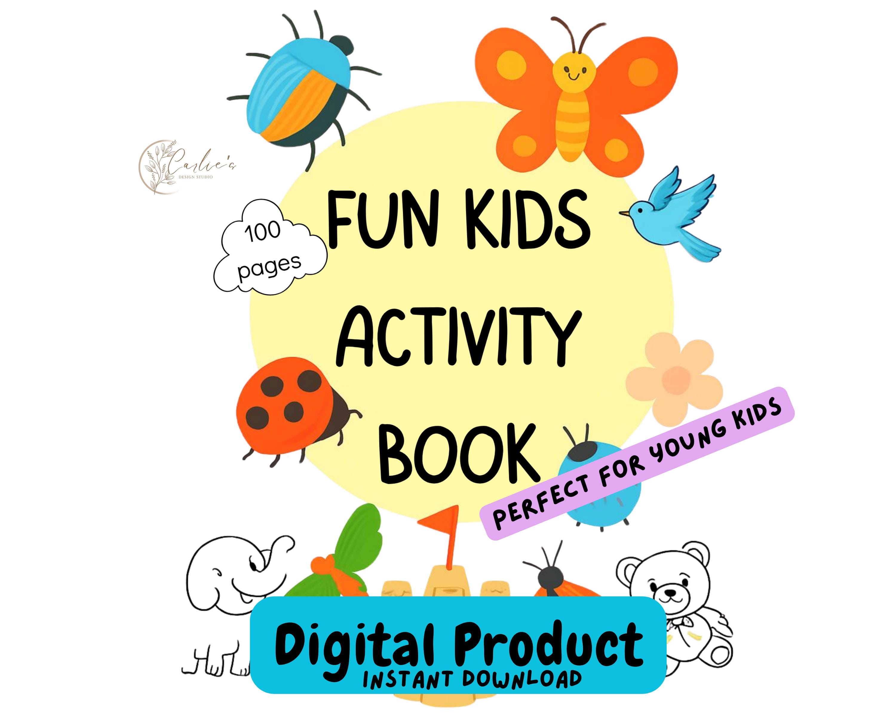 100 Pages Kids Activity Book Printable | Keeps Kids Busy at Events ...