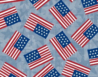 Flags (Light) - U.S.A - Whistler Studios - Windham fabrics - 1 Yard