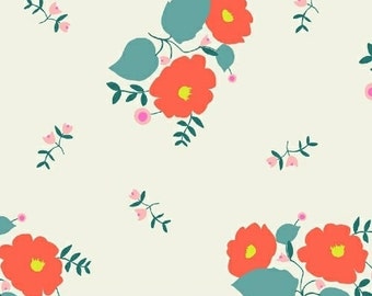 Large Floral (White) - Maribel - Annabel Wrigley - Windham Fabrics - 1 Yard