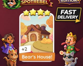 Pegatina Monopoly GO de 4 estrellas: (Casa del Oso) Set 21 Ever After Entrega instantánea