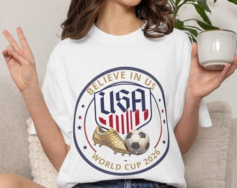 USA Soccer Crest T-shirt | Believe In US World Cup 2026