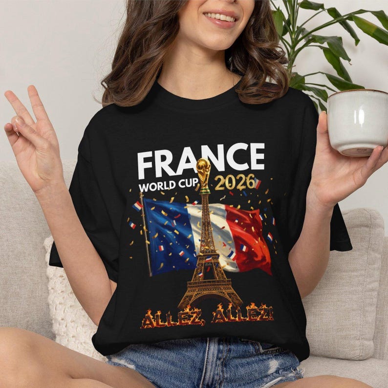 Allez France World Cup 2026 T-shirt | France Soccer Fan Tee image 2