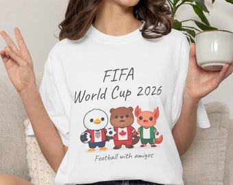 FIFA World Cup 2026 Mascot T-shirt | Owl, Bear, Fox Soccer Fan Apparel