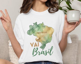 World Cup 2026 Brazil Fan T-shirt | Soccer Tee, Football Supporter Shirt