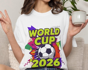 World Cup 2026 Soccer Ball 90s Style T-Shirt | Retro Football Graphic