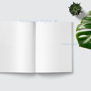 Book mockup, Notebook mockup, Greenery mockup, Open book mockup, Journal mockup, Coloring book, Botanical, Green, JPG, Add Your Designs!