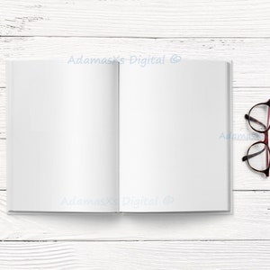 Book mockup, Coloring book mockup, Notebook mockup, Back to school, Open book mockup, Journal mockup, Reading glasses, Students - JPG File