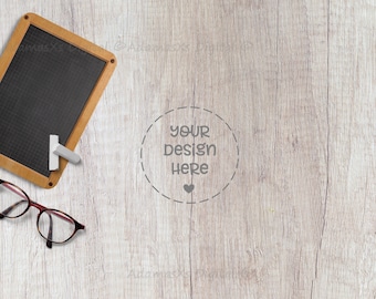 Wood background, Background mockup, Kids class photo, Flat Lay bg, Product mockup, Minimalist, School blackboard chalks, Back to school- JPG