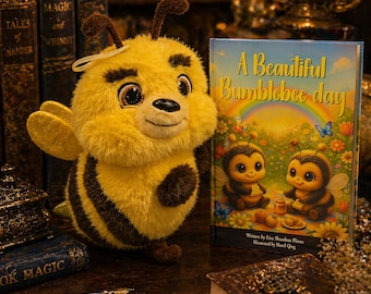 A Bumblebee Day Book and Plushie Set, Signed by Author