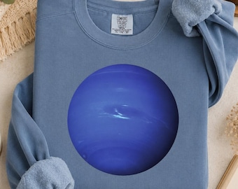 Neptune Planet Sweatshirt, Solar System Graphic Sweatshirt, Astronomy Crewneck, Space Lover Gift, Science Teacher Sweatshirt