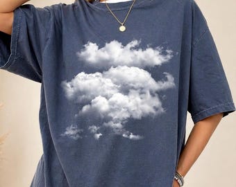 T-shirt Cloud, shirt comfort kleuren 1717, T-shirt esthetic Cloud, zacht meisjesshirt, Angel Energy-T-shirt, shirt Dreamy Sky, oversized T-shirt