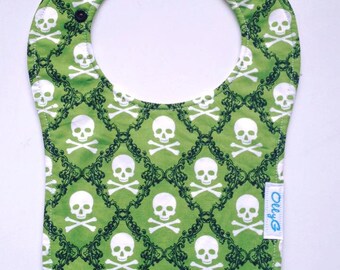 TRIPLE LAYERS - Dry Bub Bib - Skulls #4