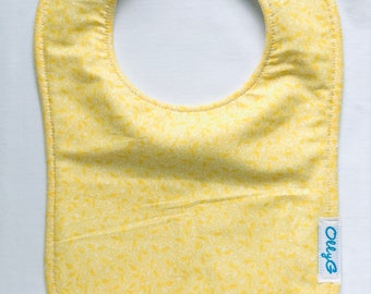 TRIPLE LAYERS - Dry Bub Bib - Yellow flowers