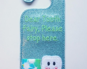 Tooth Fairy Door hanger - LIGHT BLUE