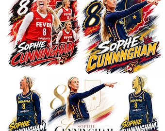 Sophie Cunningham Graphic PNG Bundle | Basketball Fan Shirt Design | Sports Clipart | Sublimation PNG | Digital Download