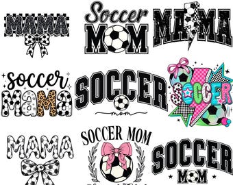 Pacchetto PNG Soccer Mom, design Game Day Coquette Bow, Friday Night Lights (download digitale)