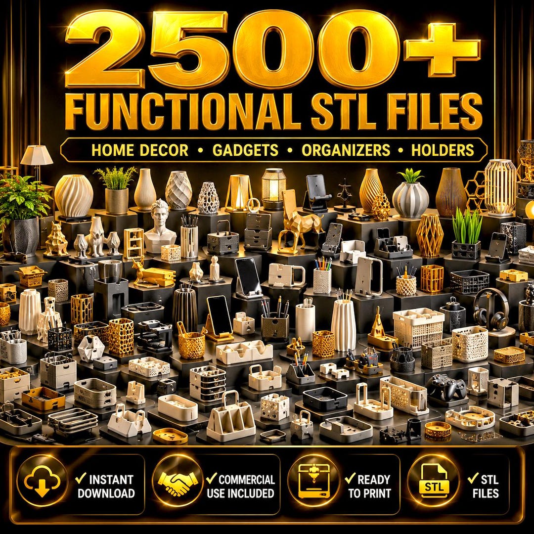 Slt Files 2500+ Functional STL Files Bundle | Home Decor, Gadgets, Organizers ...