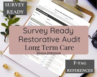 Restorative Nursing Audit Tool | LTC Survey Prep, F676 Compliance (Digital Download)