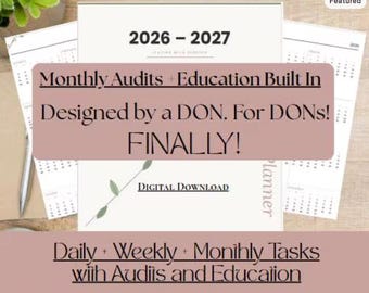 2026–2027 Director of Nursing Annual Planner | Printable PDF | Leading In Long Term Care