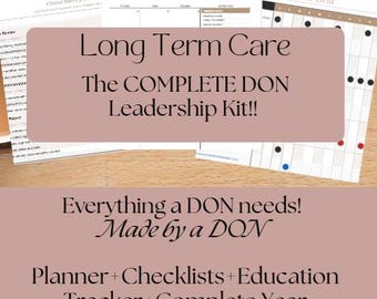 Complete DON Leadership Kit | LTC Printable Bundle | Director of Nursing Planner