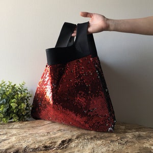 Cherry Red Tie Dye Patent Leather Purse with Heart