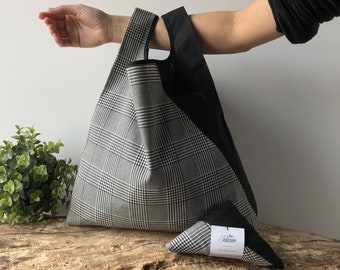 glen plaid men lunch bag / Prince of Galles grocery bag for men and for woman / unisex tote bag / valentines men gift