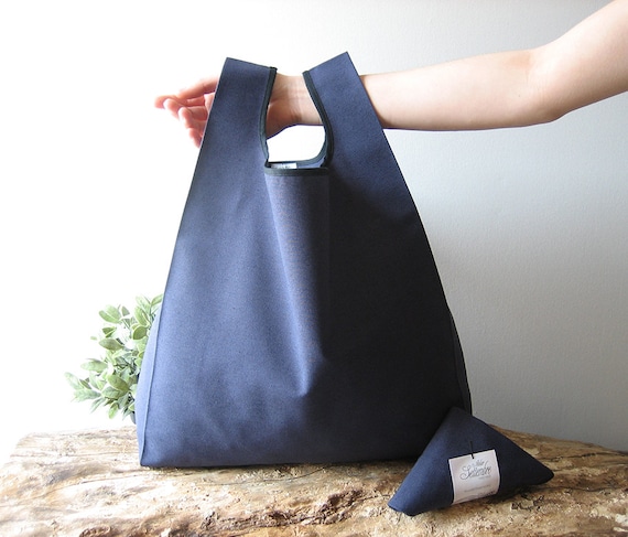 Cotton Canvas Tote Bag - Black - Men