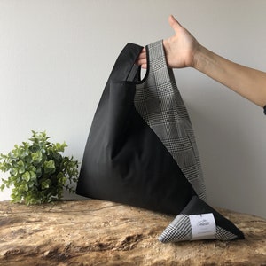 glen plaid men lunch bag / Prince of Galles grocery bag for men and for woman / unisex tote bag / valentines men gift image 4