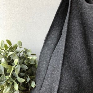 Man tote bag made with dark grey wool, elegant tote for man and woman reusable and foldable, boyfriend gift, dad gift, mum gift image 10