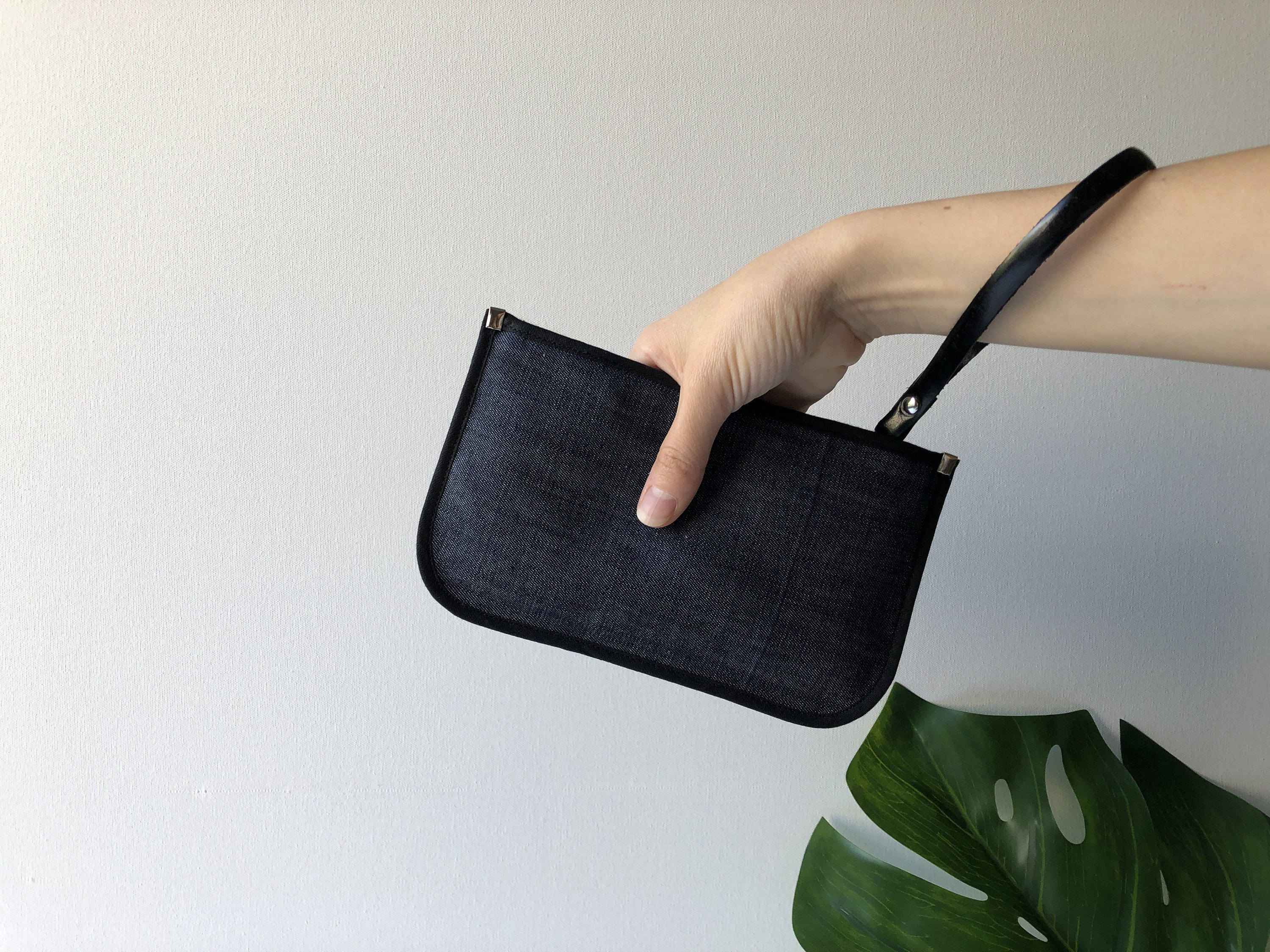 Jeans Wristlet Bag Pochette Handmade Whit Blue Jeans and | Etsy