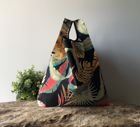 Tropical Plant Lunch Bag Palm Bag Made in Cotton Woman Lunch - Etsy