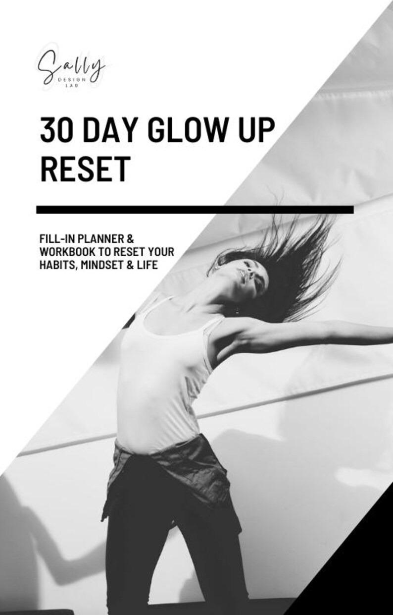 30 Day Glow up Reset Planner, Habit Tracker, Self Improvement Workbook ...