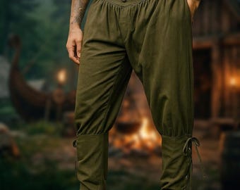 Wikinger Mittelalter Herrenhose, Renaissance Fair Cosplay Hose, Ritter LARP Piratenhose, Ren Faire Reenactment Kostüm