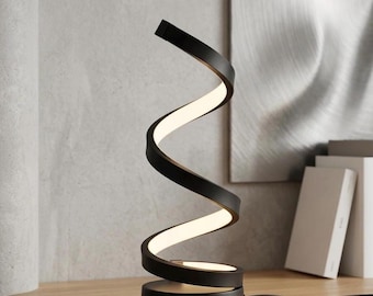 Spiral-shaped lamp, accent lamp, decorative and design