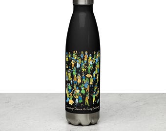 Garrafa de água de aço inoxidável para festa de dança