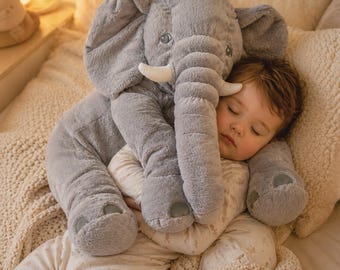 40cm Cute Elephant Plush Toy Soft Baby Elephant Stuffed Animal Pillow Kawaii Nursery Decor Gifts For Kids And Baby Shower Gift Soft Plushies