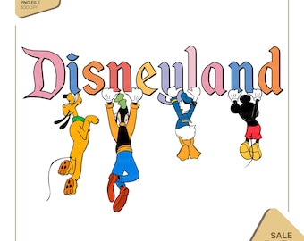 Mickey and Friends Png, Retro Friends Checkered Digital Design, Family Vacation Trip PNG, Disneland Matching Sublimation File