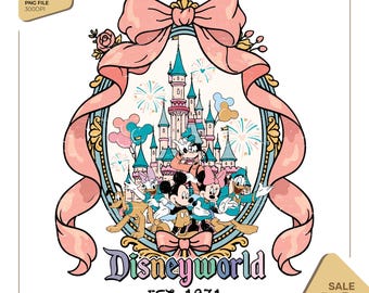 Retro Coquette Bows Mickey and Minnie Png, Disney World Png, Disney girls trip Png, WDW Magic Kingdom Png, Disneyland matching girls Png