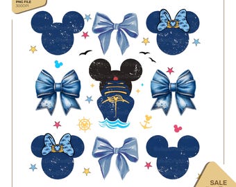 Disney Cruise Png, Coquette Bow Watercolor Disney Cruise Png, Family Matching Cruise Trip Tee, Disney Vacation Png, Cruise 2026 Png