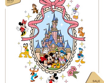 Retro Coquette Bows Mickey and Minnie Png, Disney World Png, Disney girls trip Png, WDW Magic Kingdom Png, Disneyland matching girls Png