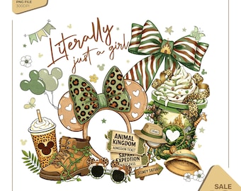 Disney Mickey & Friends Animal Kingdom Safari Mode png, Walt Disney World Trip png, Let's Get Wild Gift png, Disneyland Holiday Family png