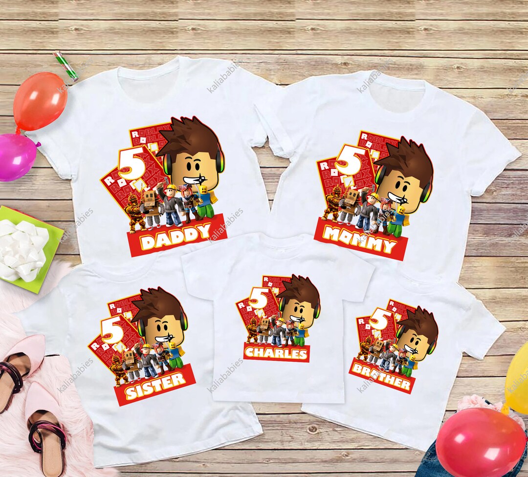 Roblox Birthday Boy Shirt Custom Matching Family Shirt Etsy Il Gptx 